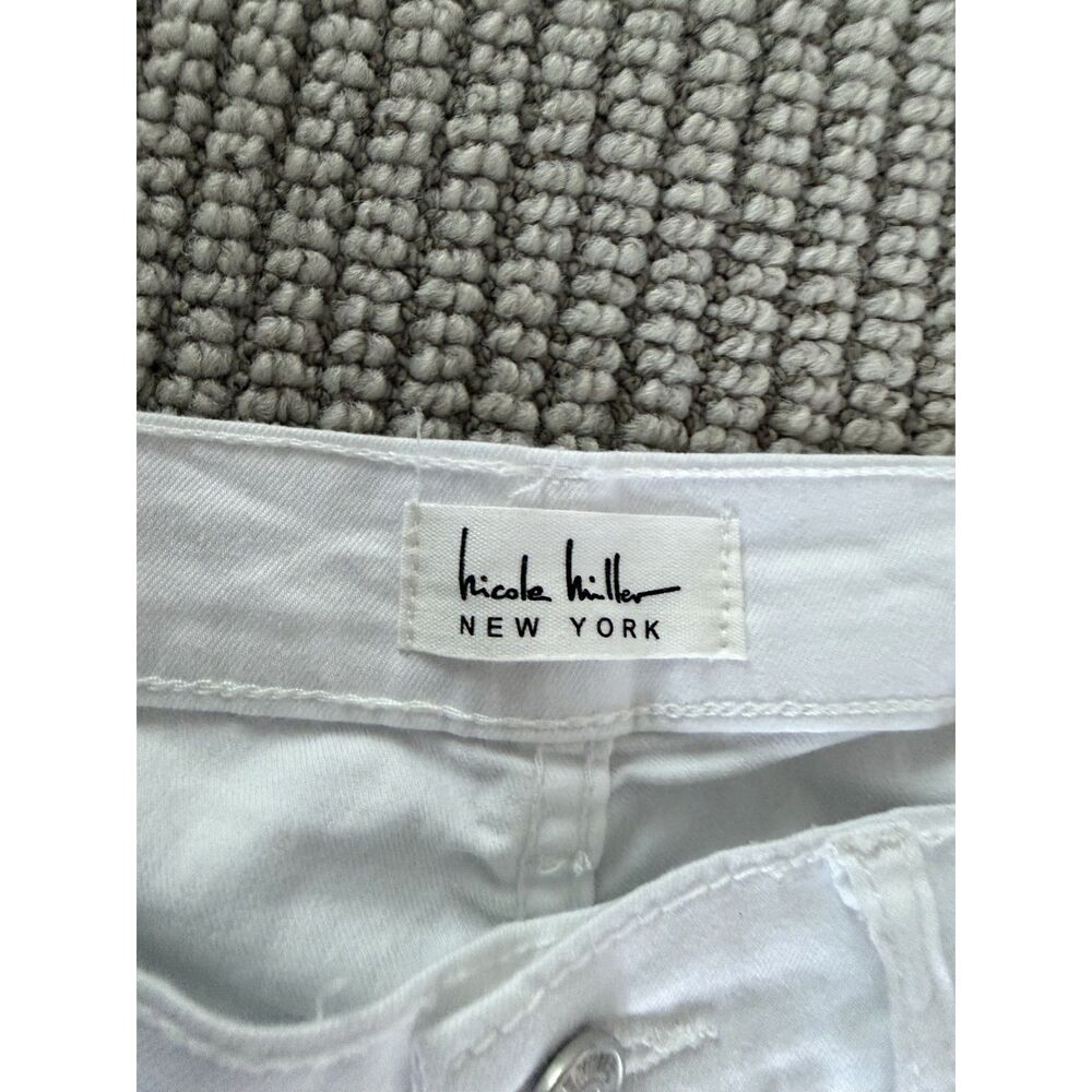NWT Nicole Miller SOHO White High Rise Skinny Crop Jeans Size 14